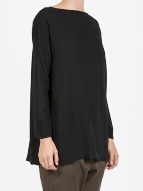 Black‎ Crane long slit top black sz S
